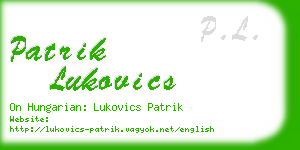 patrik lukovics business card